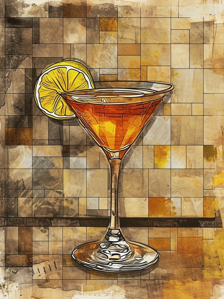 Watercolour Cocktail Illustration