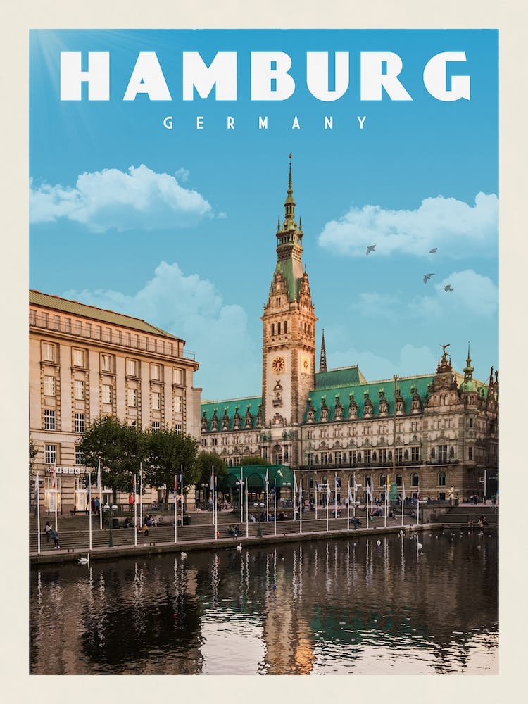 Hamburg Germany Travel Poster
