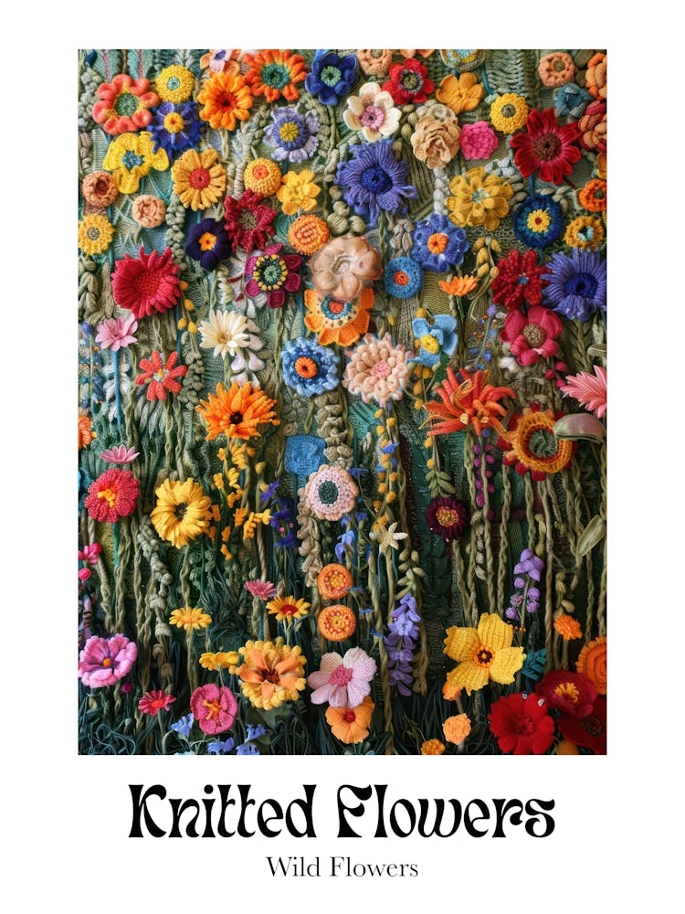 Knitted Flowers Wild Flowers