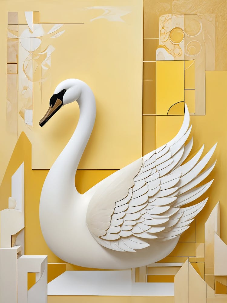 Swan On Yellow no2