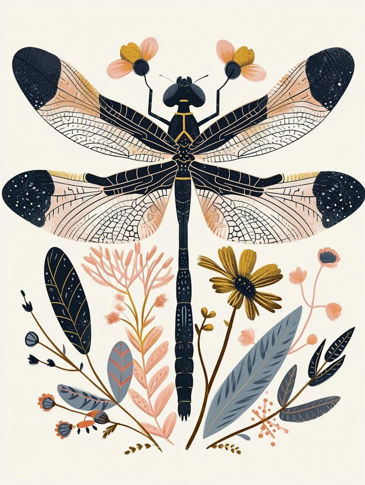 Colourful Insect Illustration Dragonfly 10