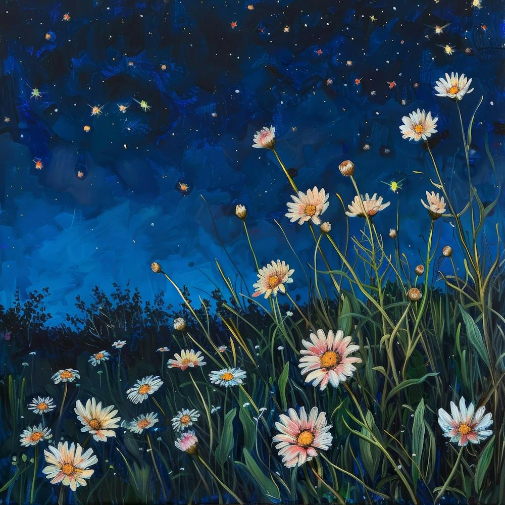 Daisies At Night