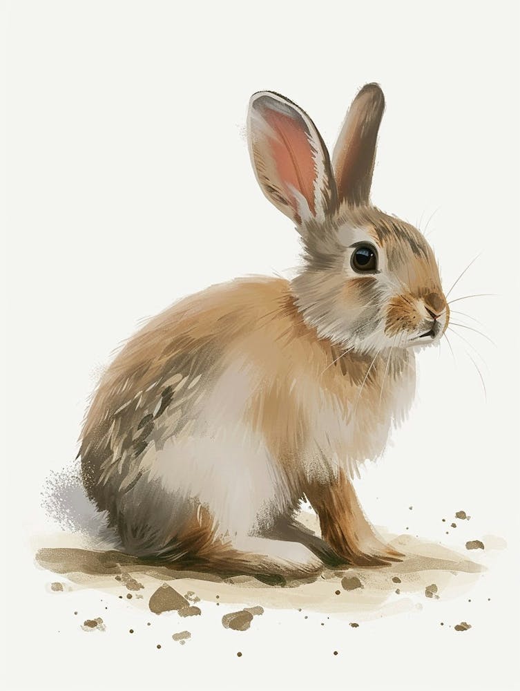 Himalayan Rabbit Nursery Illustration 4