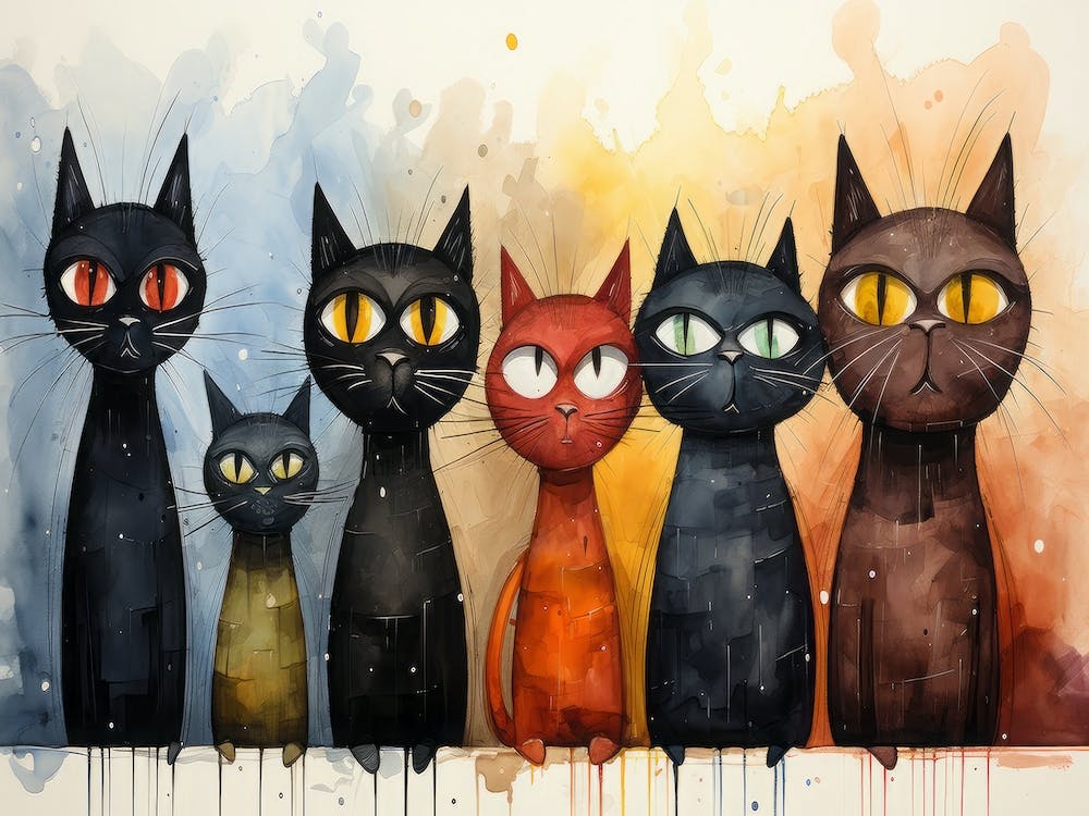 Cat Family Painting