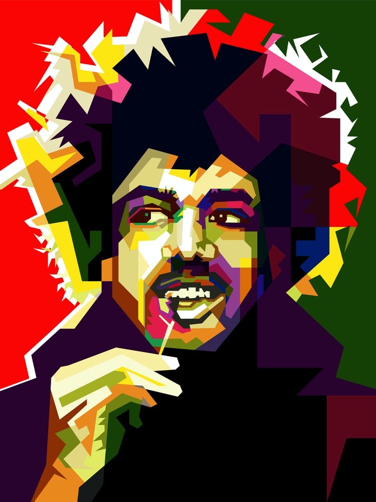 Jimi Hendrix Woodstock Moment Of Rock Art Wpap