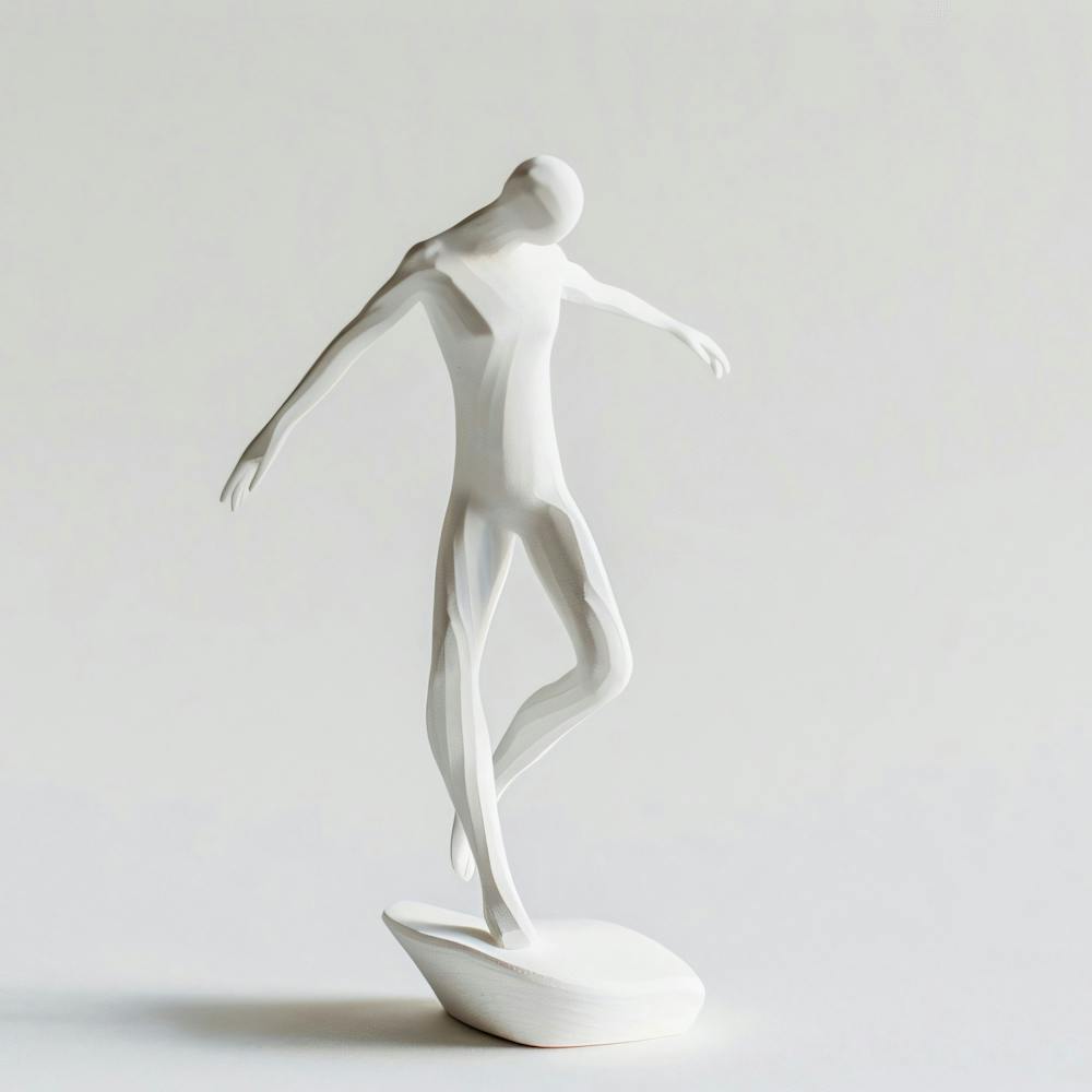 Figure On A Surfboard