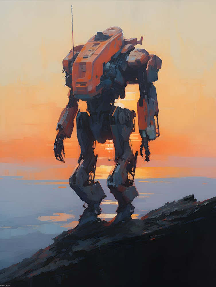 Robot At Sunset