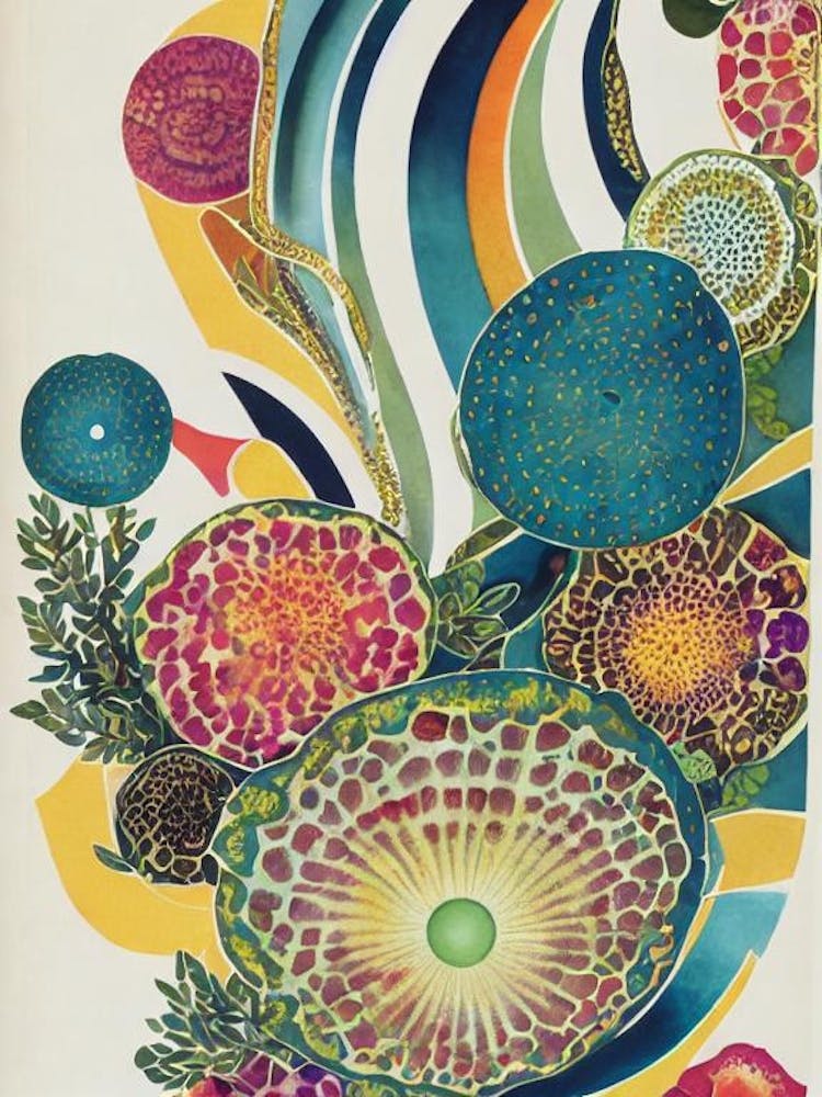 Acanthastrea Vintage Graphic Watercolour