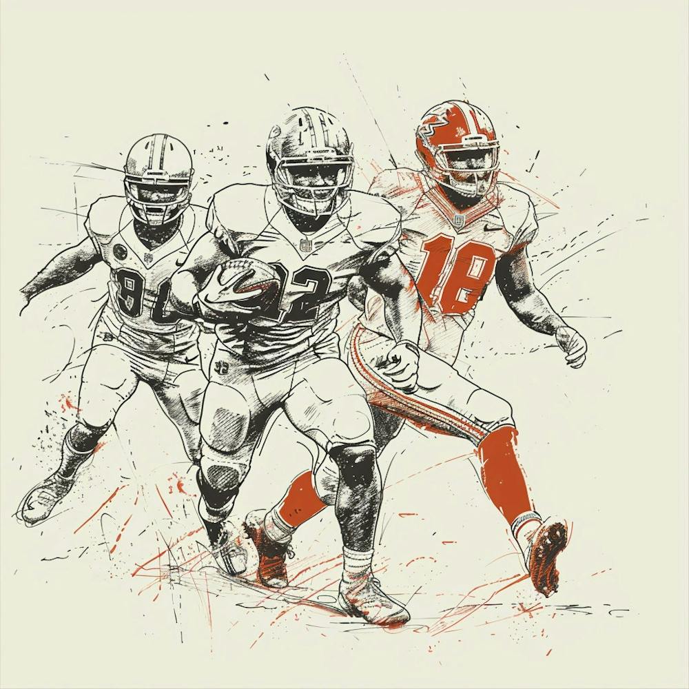 Football Players Running