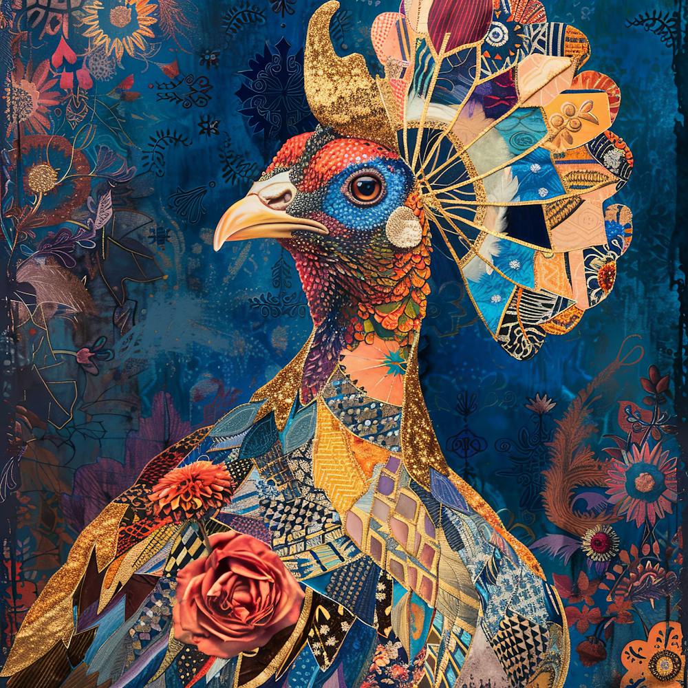 Patchwork Quilted Turkey 1