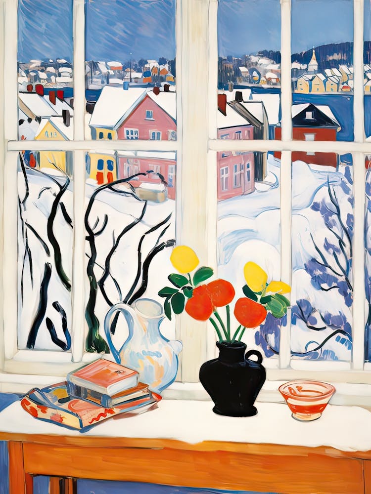 Le rebord de fenêtre de Troms, Norvège - Neige inspirée par Matisse 3