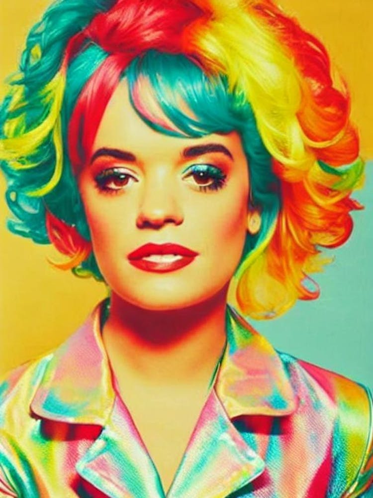 Lily Allen Colourful Pop Art