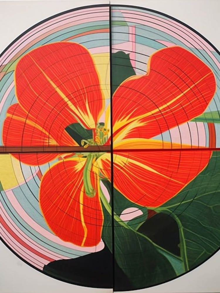 Amaryllis Flower Still Life  4 Abstract Expressionist