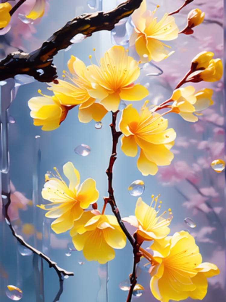 Cherry Blossoms In The Rain