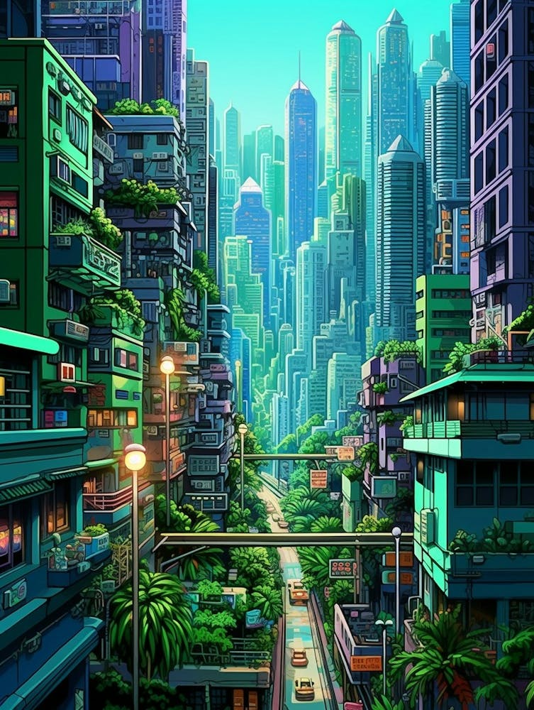 Hong Kong Pixel Art 4