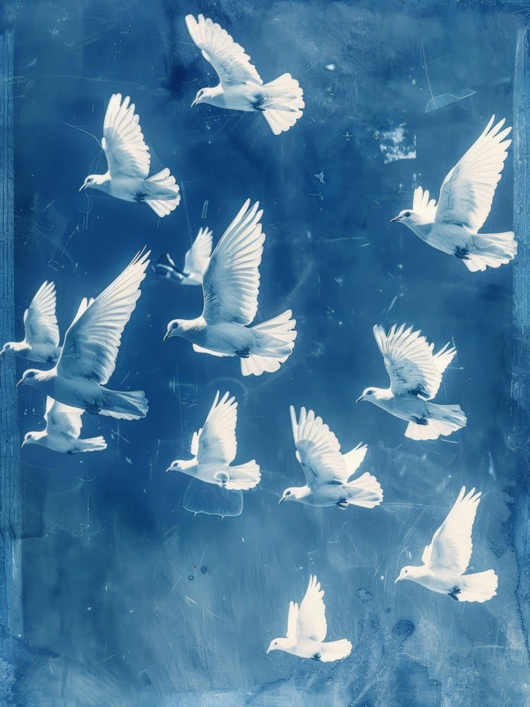 Doves In Flight 4