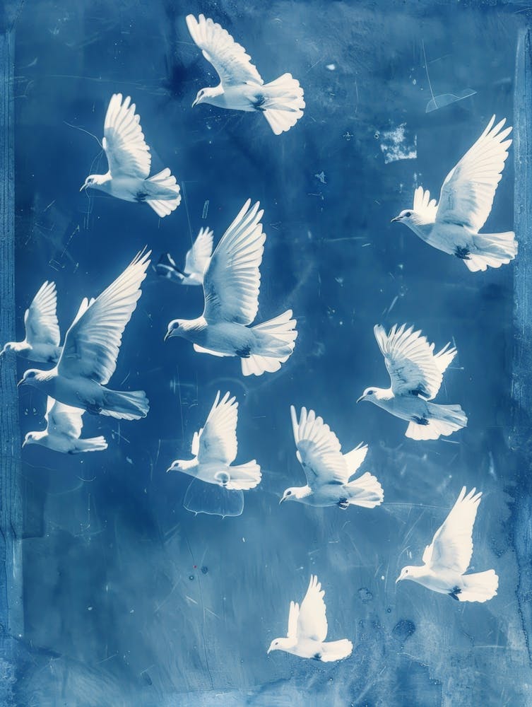 Doves In Flight 4