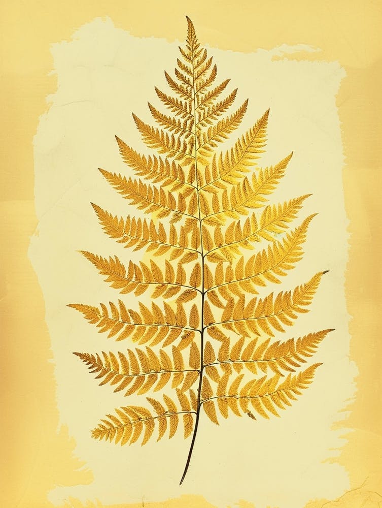 Vintage Illustration Autumn Fern 2