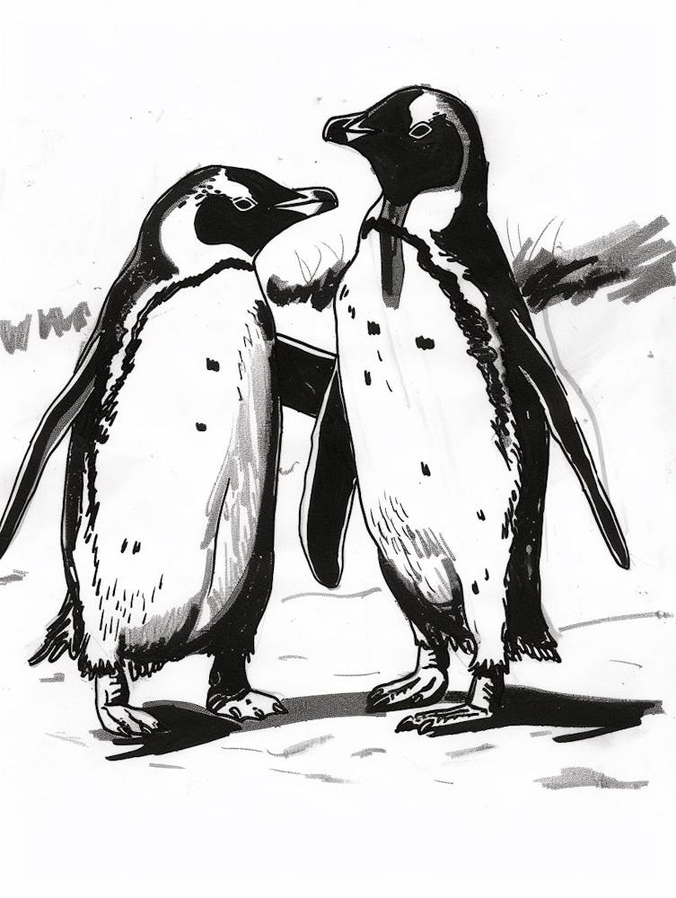 Emperor Penguin Socializing 2