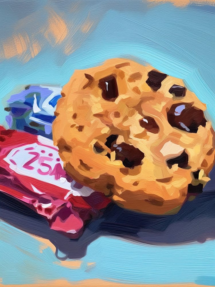Chocolate Chip Cookie Oil Painting 3
