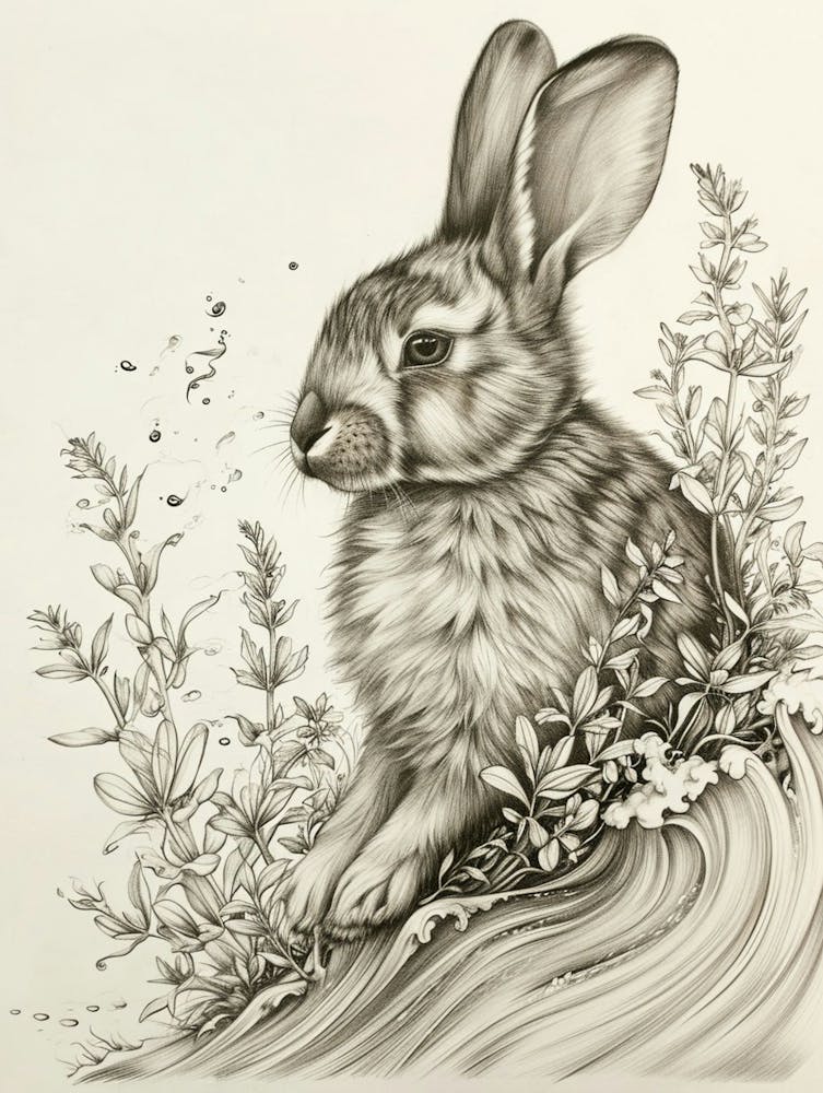 Himalayan Rabbit Drawing 2