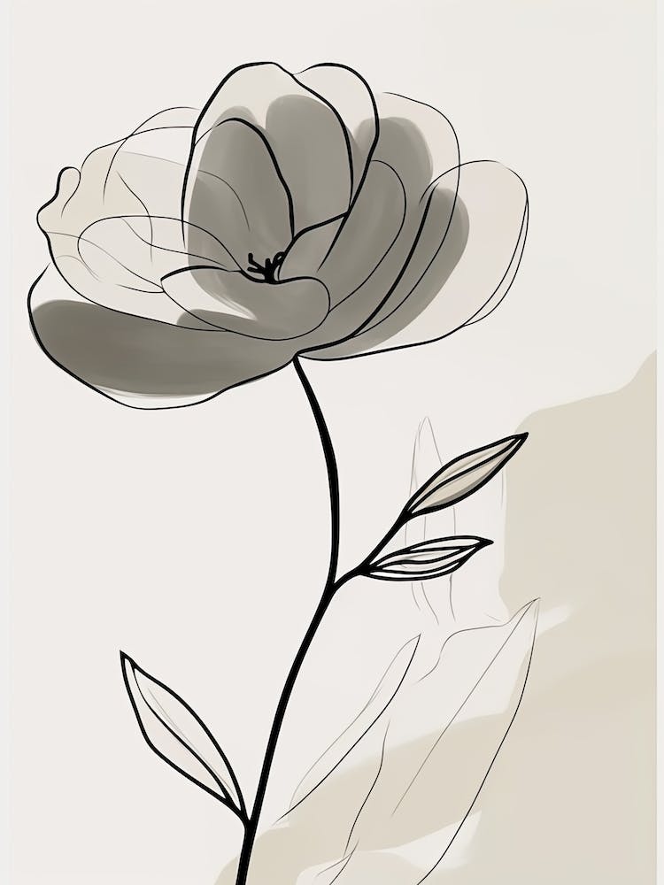 Flower Line Art Abstract 8