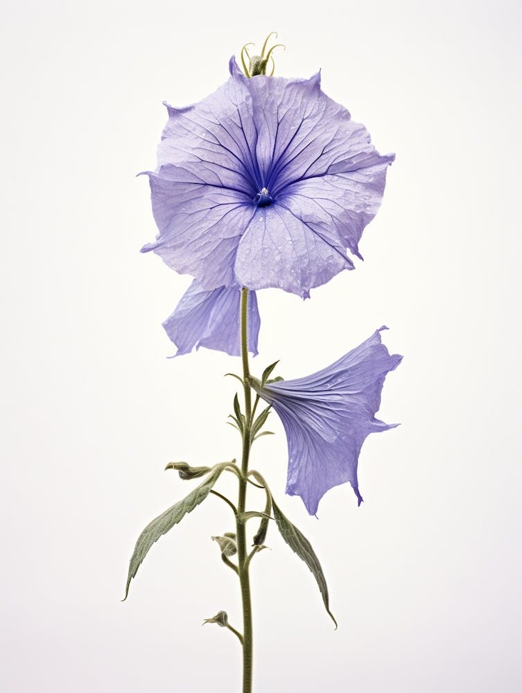 Pressed Wildflower Botanical Art Tall Bellflower 2