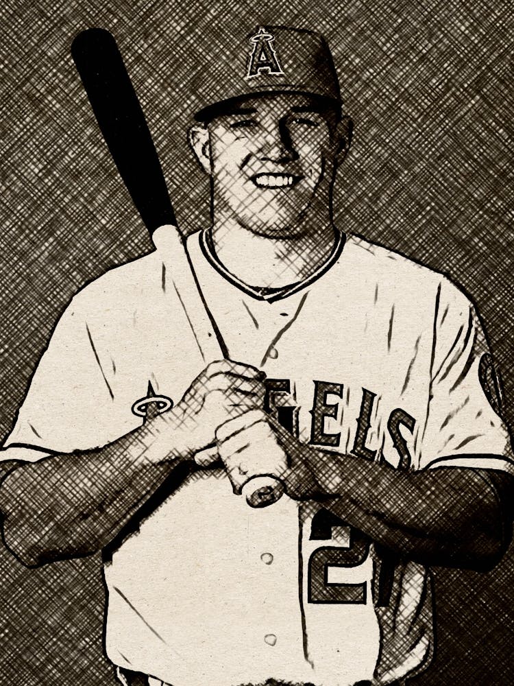 Mike Baseball Drawing Art