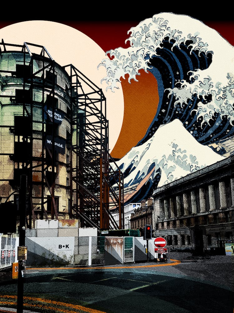 Hokusai Over Pilgrim Street
