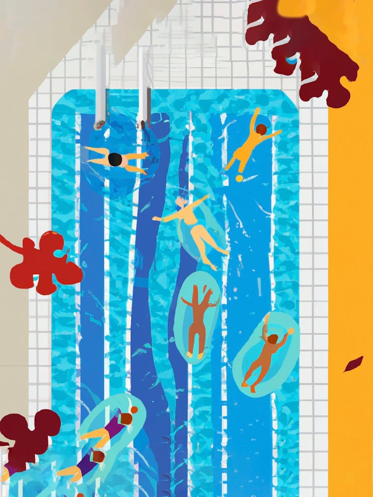 Autumn Fall Swimming Pool
