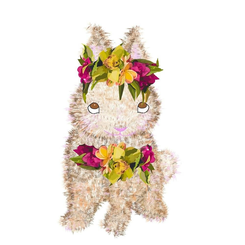 Bunny with Flower Crown
