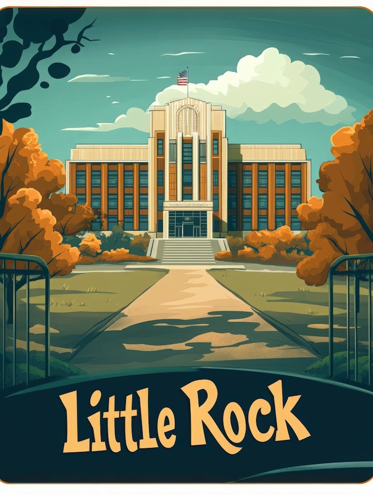 Aihrgdesign A Retro Travel Poster For Little Rock Featuring T 3a0a816c 3fab 4303 Aab9 Ecb1c8ad2a5f 1