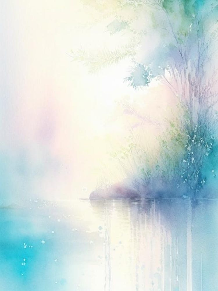 Water As A Symbol Of Power & Strength Waterscape Gouache 1