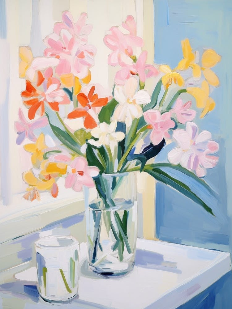 A Vase With Freesia, Flower Bouquet 4