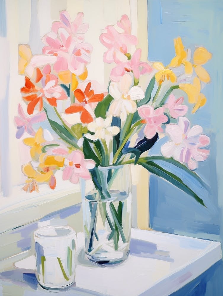 A Vase With Freesia, Flower Bouquet 4