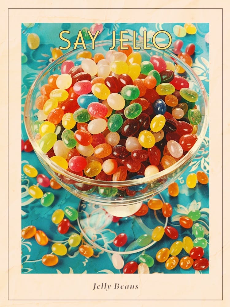 Jelly Beans Candy Sweets Pattern 1 Poster