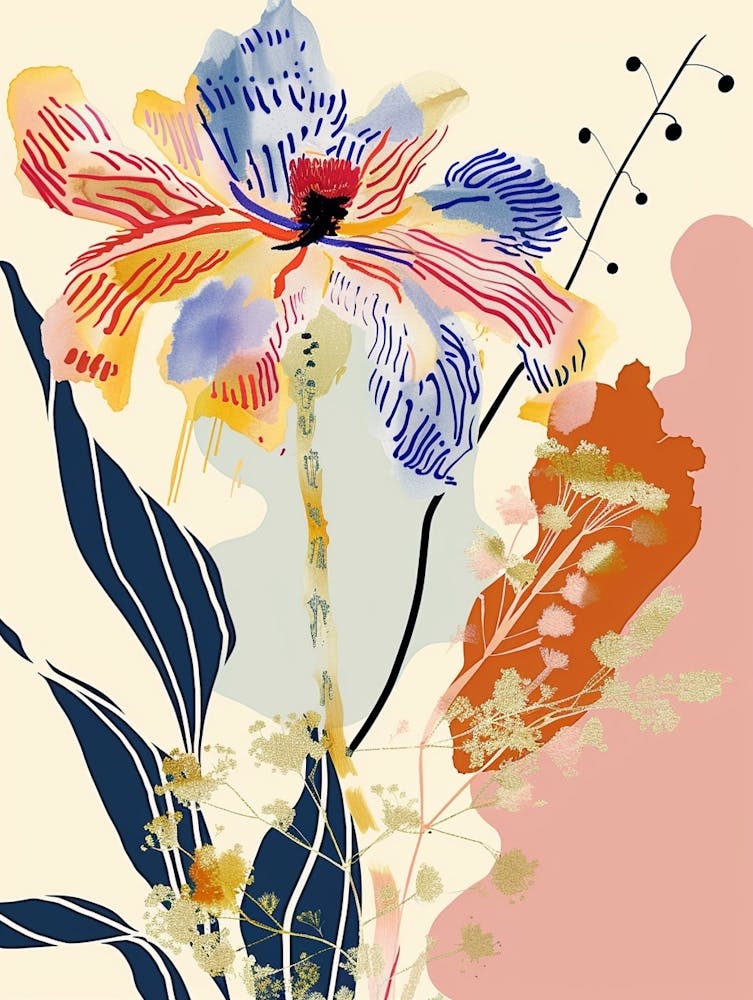 Colourful Flower Illustration Cosmos 2