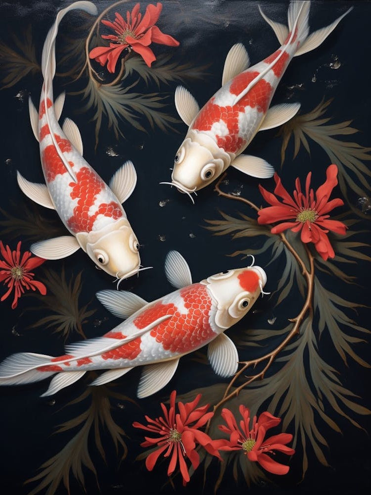 Koi Fish Japanese Style Illustration 3