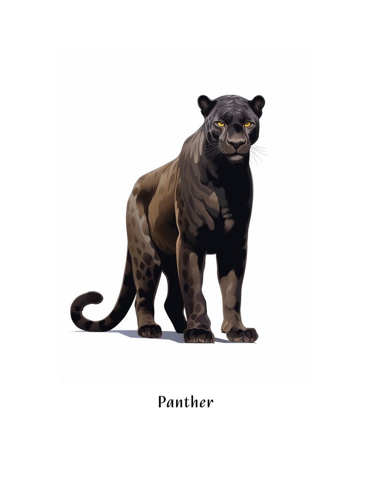 Panther Kids Animal Poster