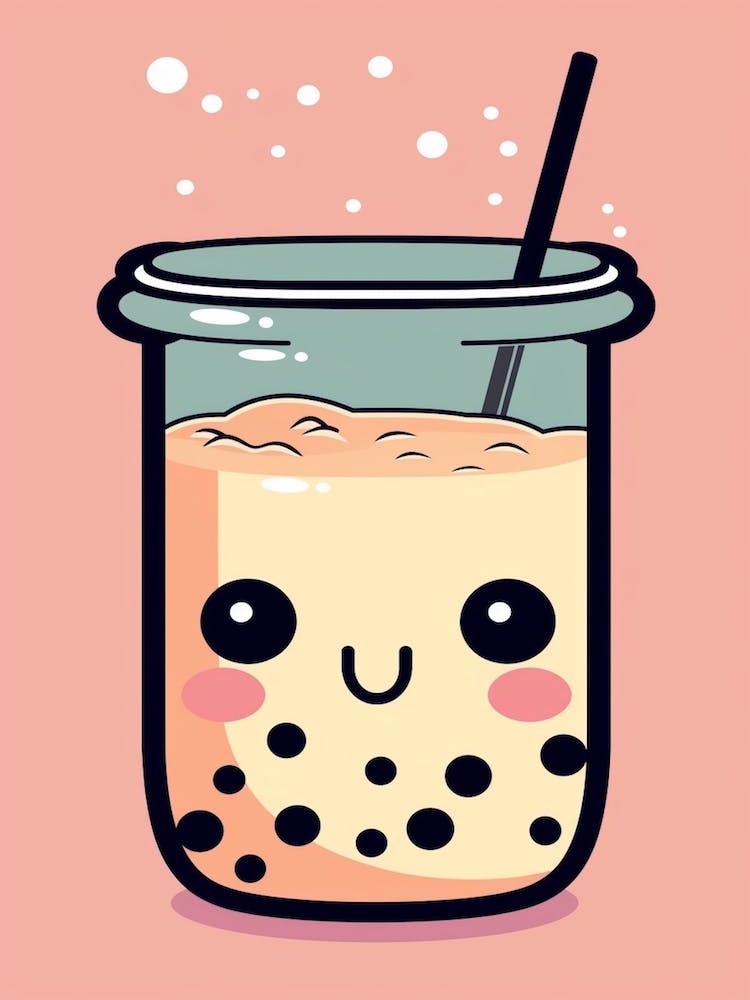 Bubble Tea Kawaii Illustration 4