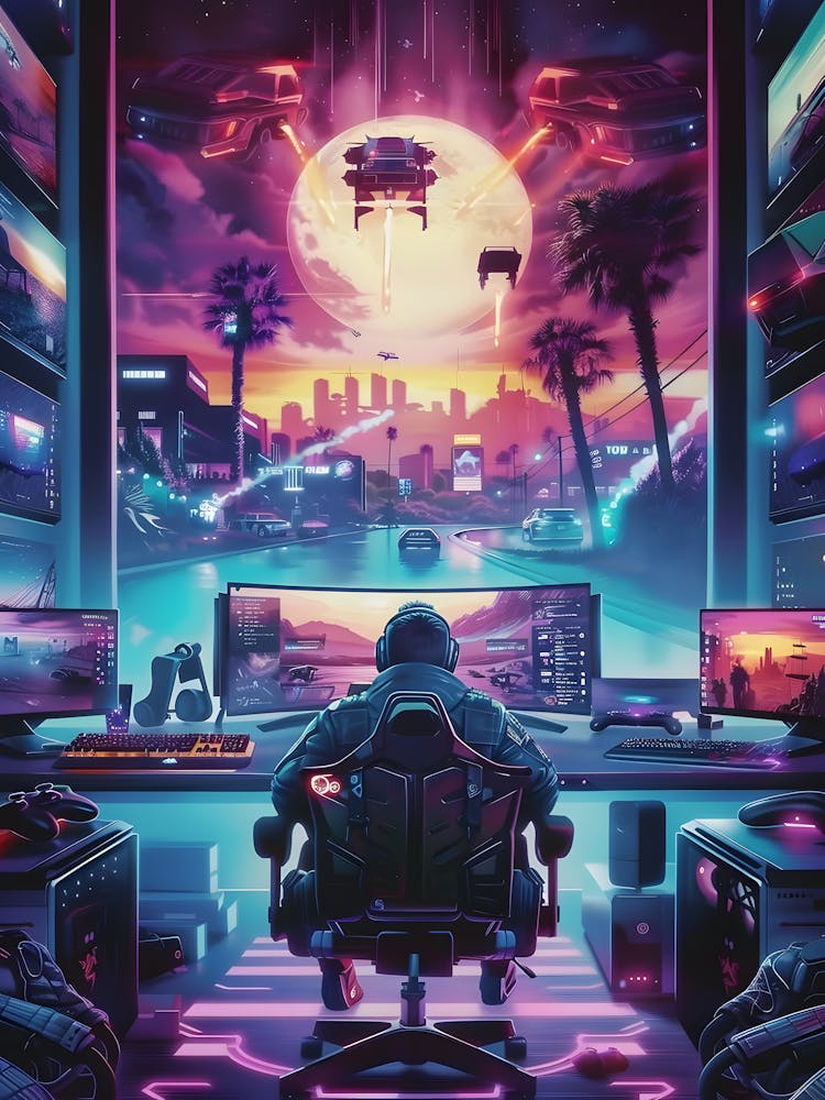 Neon Gaming Cyberpunk