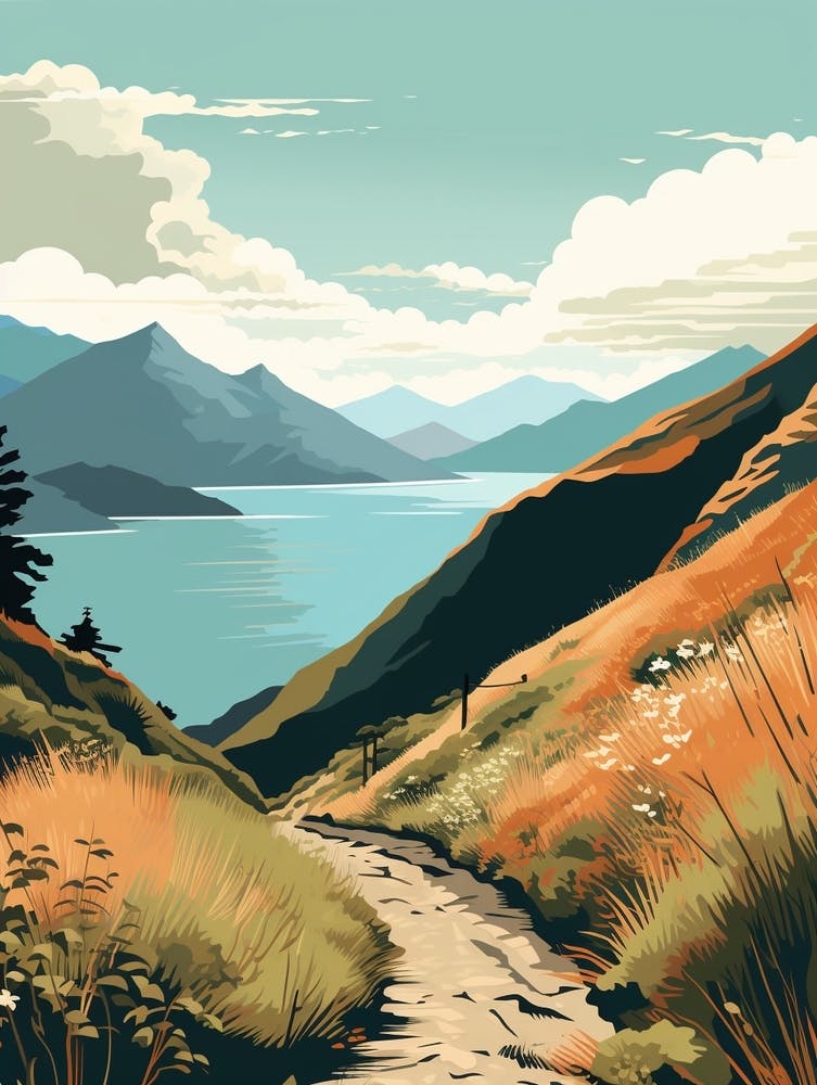 Queen Charlotte Track New Zealand 1 Hiking Trail Landscape