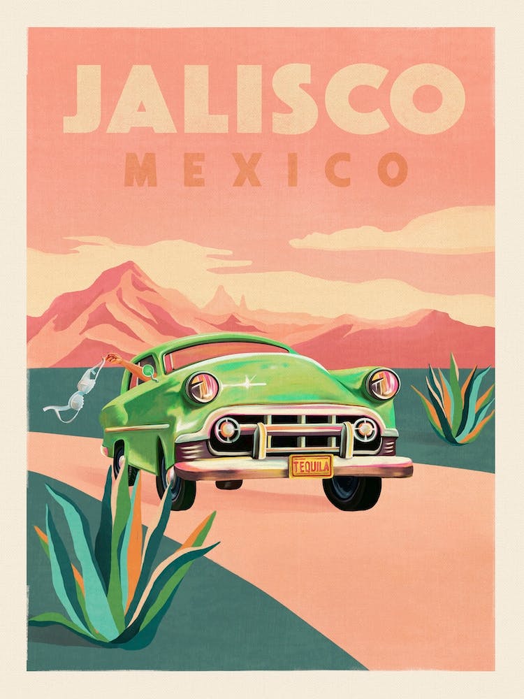 Travel Poster Jalisco Mexico