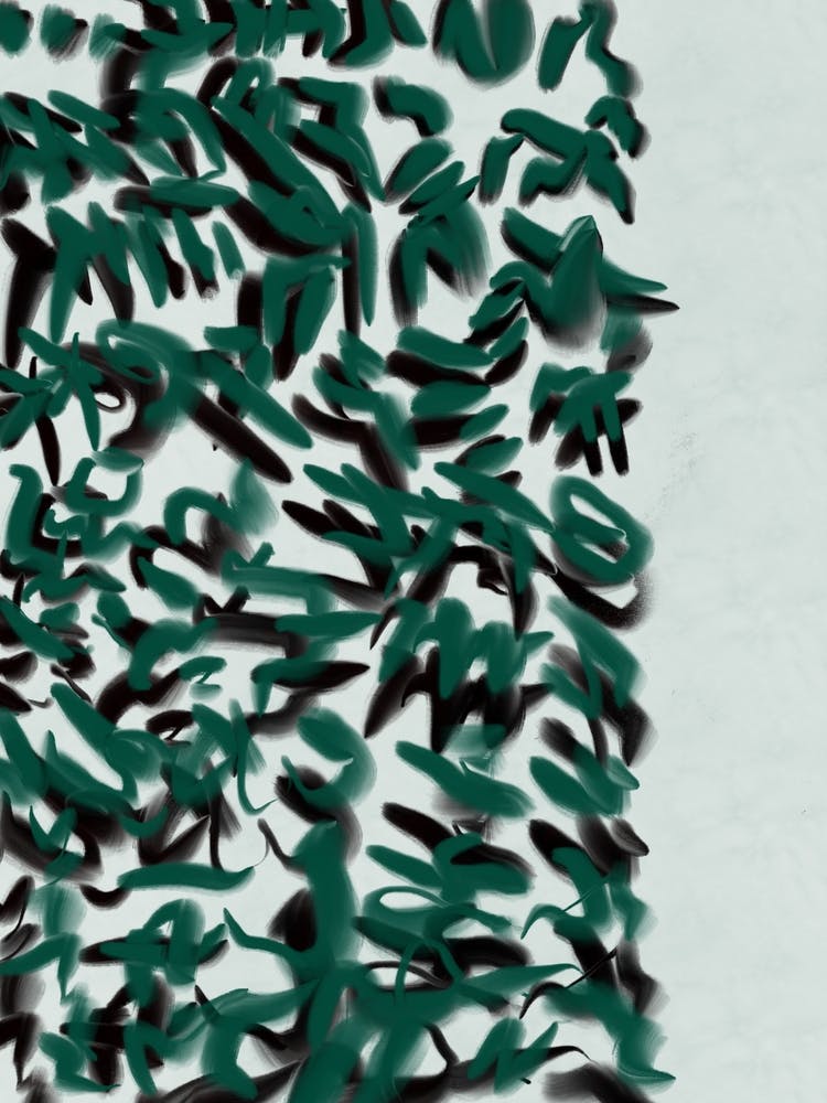 Green Brushstrokes