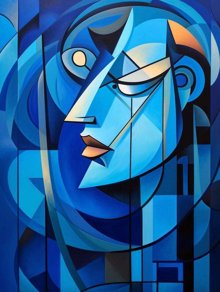 Cubist Abstract Geometric Lady Illustration 7