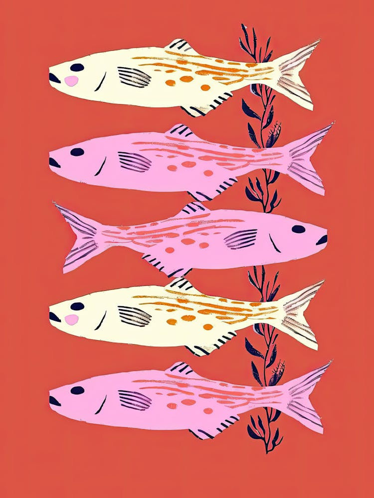 The Watchful Swimmers Fish Poster
