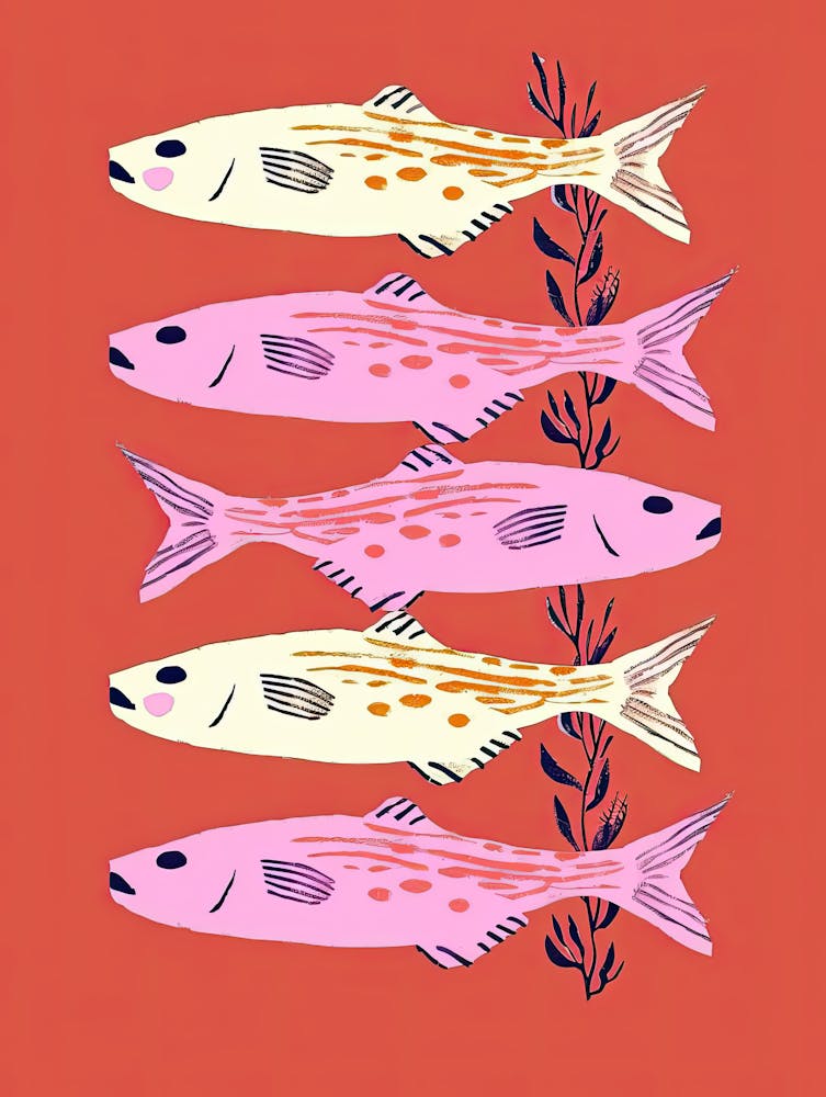 The Watchful Swimmers Fish Poster