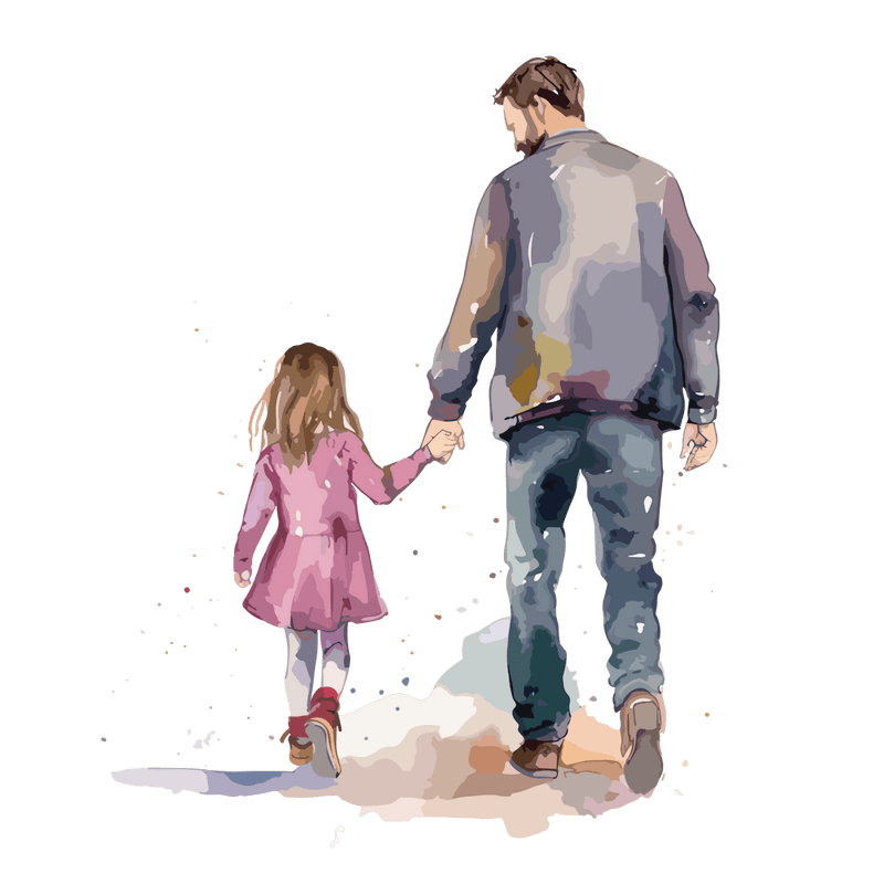 Father And Daughter Walking Father's Day 1