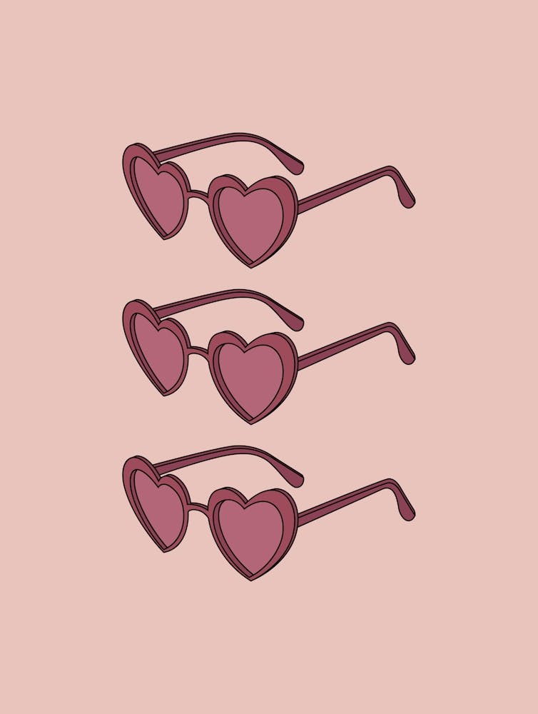 Pink Heart Sunglasses