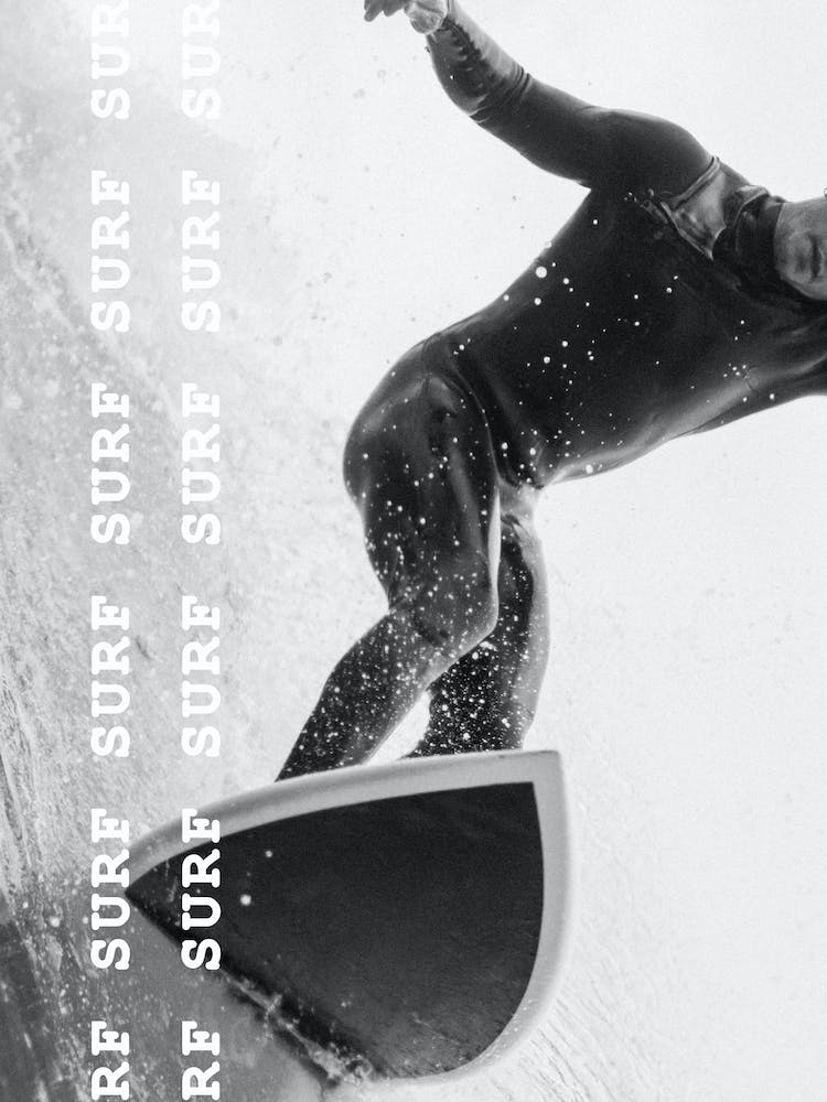 Surfer Riding A Wave